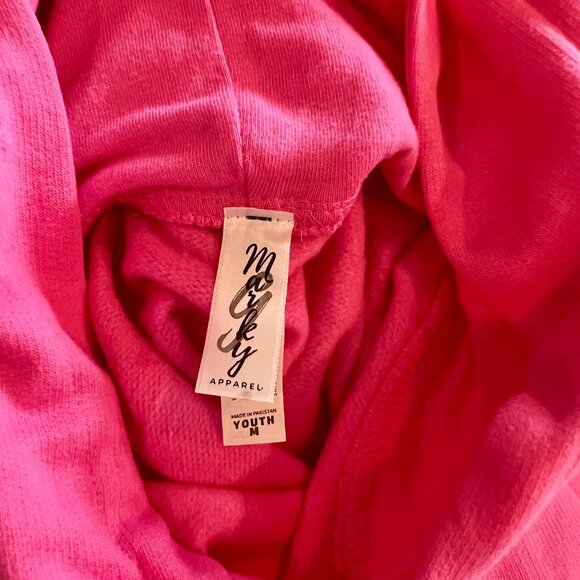 Marky G Apparel Pink Kangaroo Pockets Cotton/Poly Hoodie Size M Youth NWT - Picture 4 of 4